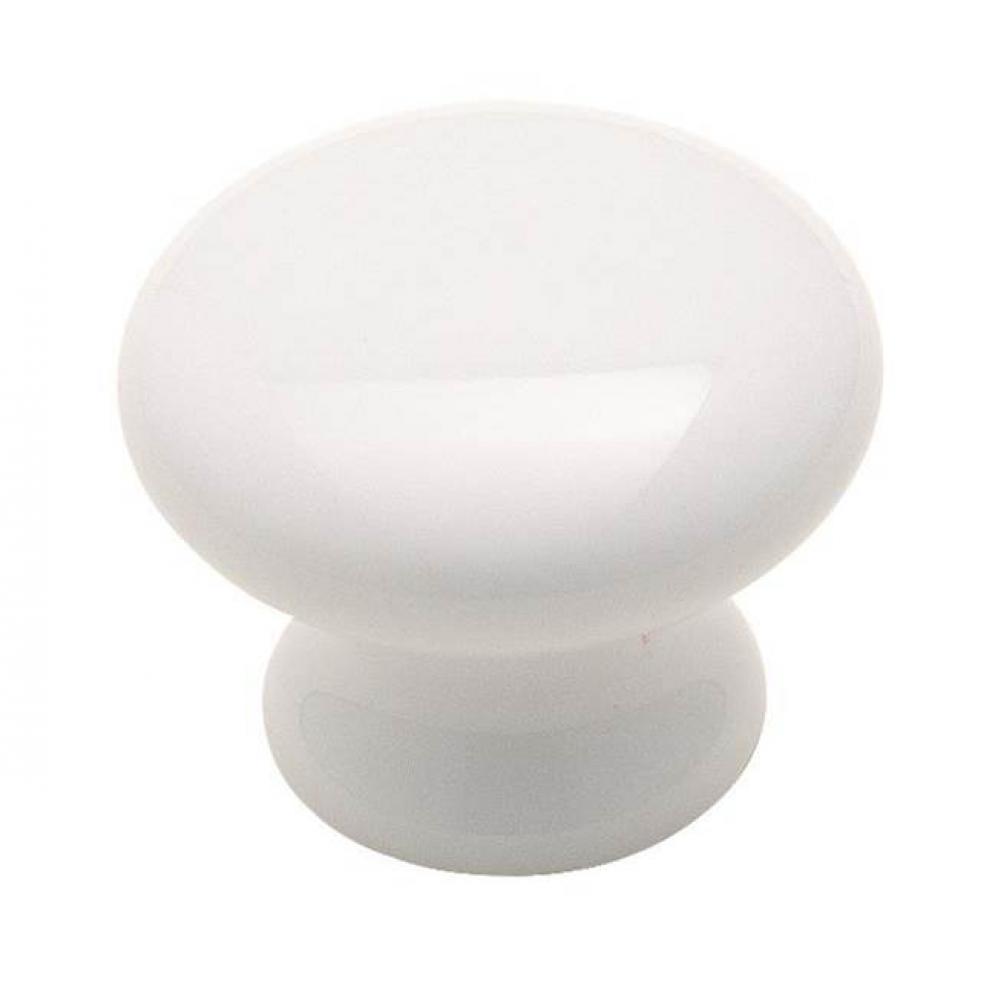 Allison Value 1-1/2 in (38 mm) Diameter White Cabinet Knob