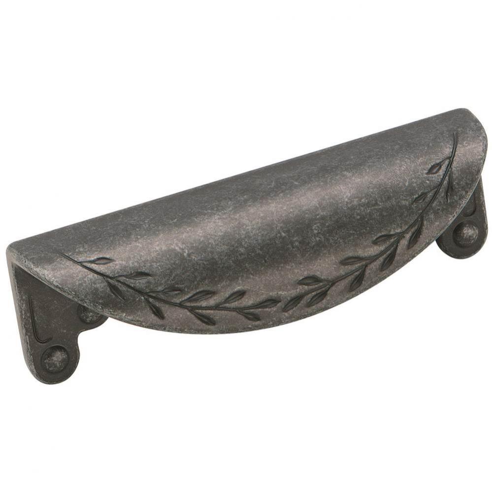 Nature&apos;&apos;s Splendor 3 in (76 mm) Center-to-Center Wrought Iron Dark Cabinet Cup Pull