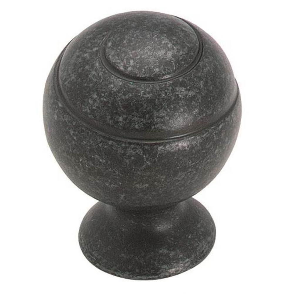 Swirl&apos;&apos;Z 1-1/8 in (29 mm) Diameter Wrought Iron Dark Cabinet Knob