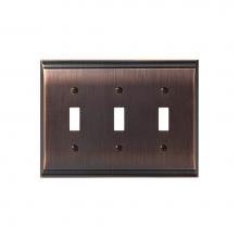 Amerock BP36502ORB - SWITCHPLATE-CANDLER-3 TOGGLE-ORB