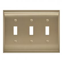 Amerock BP36502BBZ - Candler 3 Toggle Golden Champagne Wall Plate