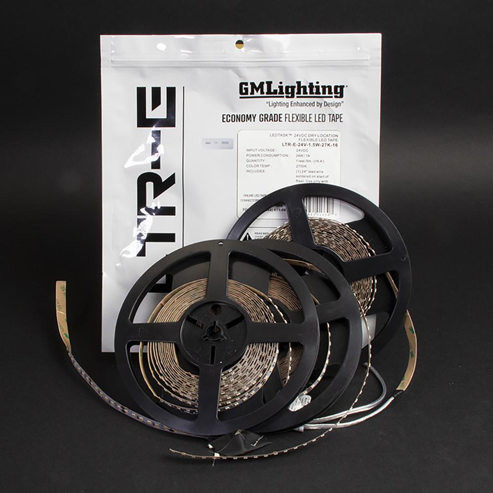 LEDTask™ 2020 12VDC LTR-E Economy Series Indoor Location LED Tape - 98&#39;-6&#34; Reel