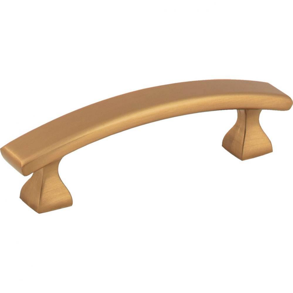 3&apos;&apos; Center-to-Center Satin Bronze Square Hadly Cabinet Pull