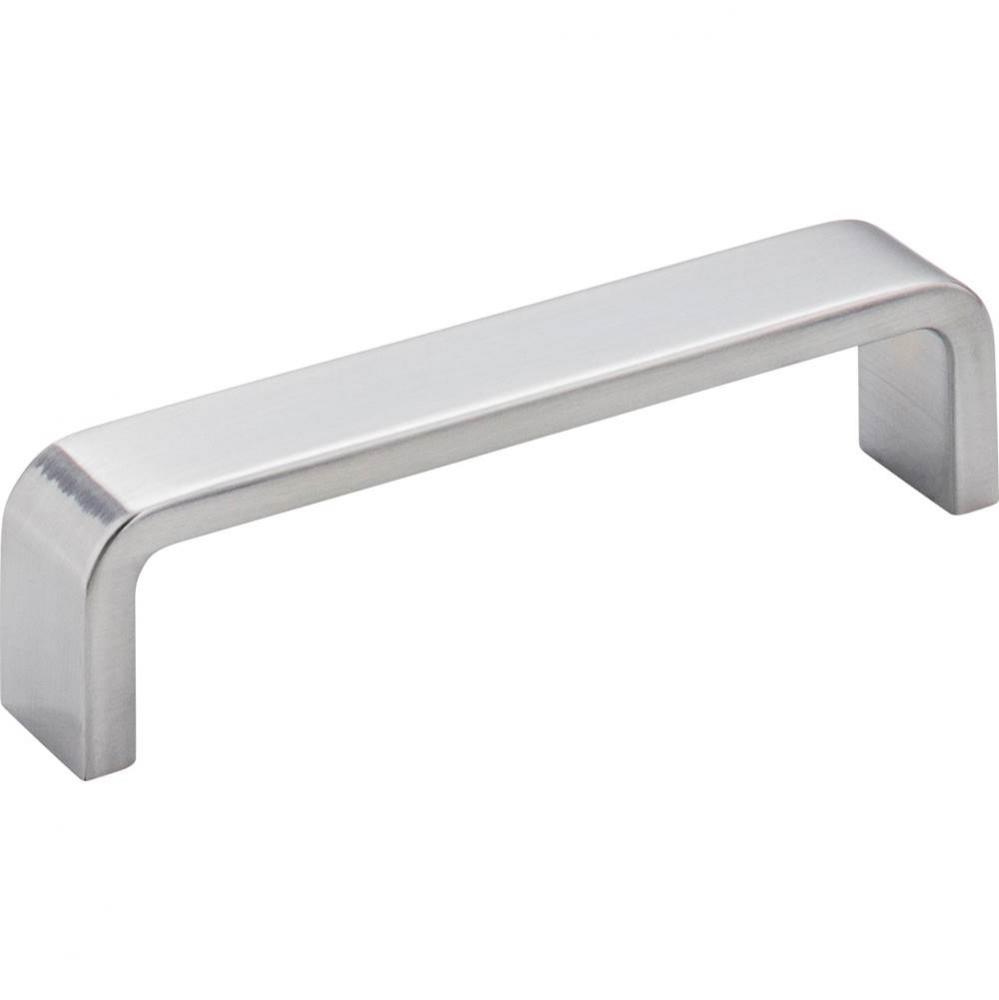 4&apos;&apos; Center-to-Center Brushed Chrome Square Asher Cabinet Pull