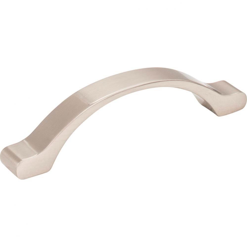 96 mm Center-to-Center Satin Nickel Arched Seaver Cabinet Pull