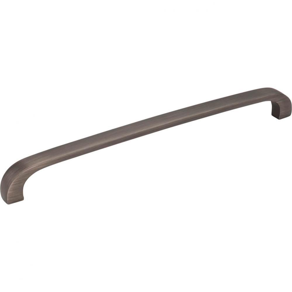 192 mm Center-to-Center Brushed Pewter Square Slade Cabinet Pull