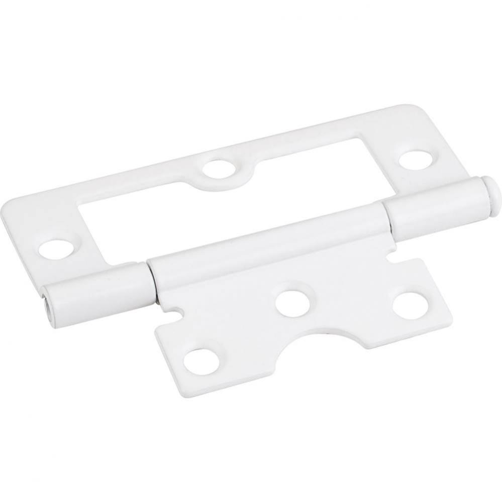 Bright White 3&apos;&apos; Swaged Loose Pin Non-Mortise Hinge with 6 Holes