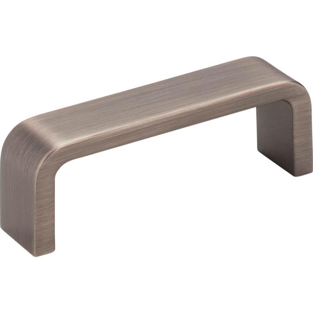 3&apos;&apos; Center-to-Center Brushed Pewter Square Asher Cabinet Pull
