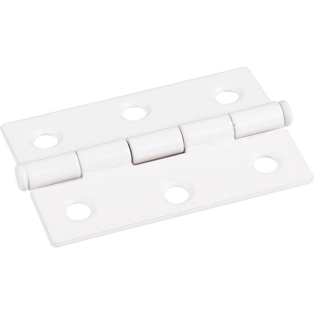 Bright White 2-1/2&apos;&apos; x 1-11/16&apos;&apos; Single Full Swaged Butt Hinge