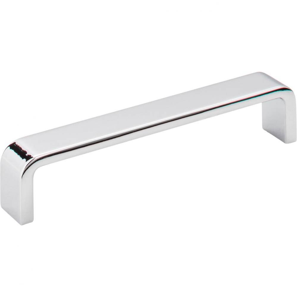 128 mm Center-to-Center Polished Chrome Square Asher Cabinet Pull