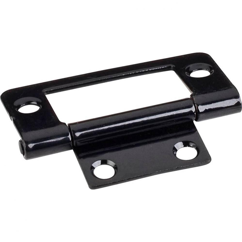 Black 2&apos;&apos; Fixed Pin Flat Back Non-Mortise Hinge