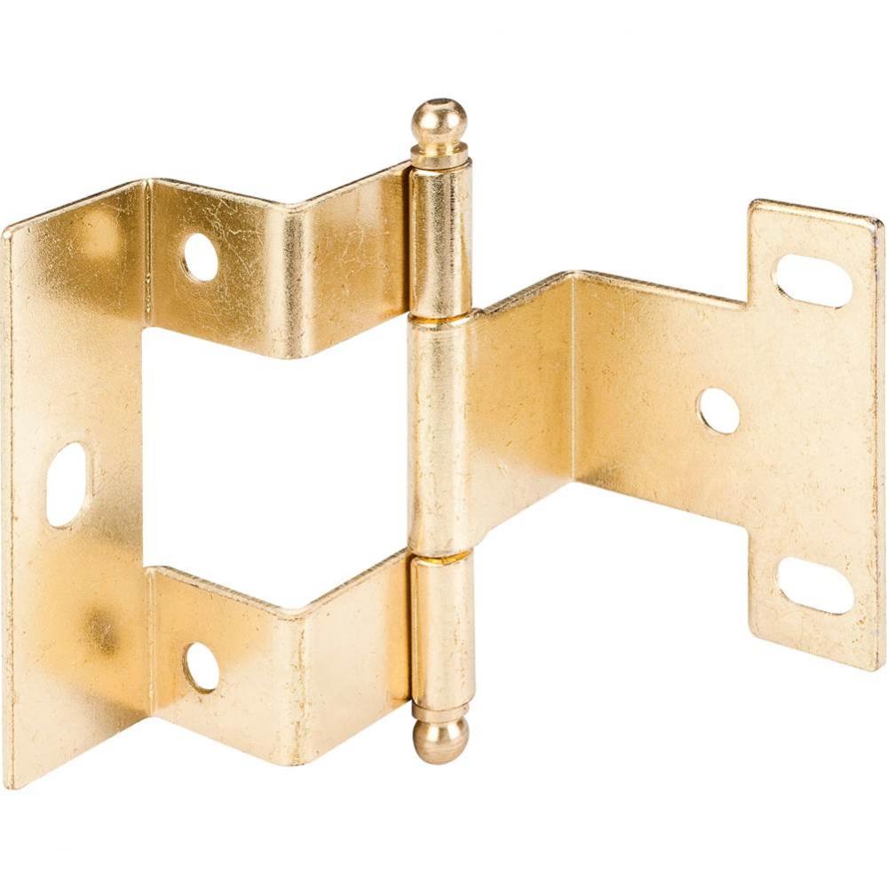 Polished Brass Medium Duty 3-Knuckle 2-1/2&apos;&apos; x 2&apos;&apos; 270 Degree Hinge