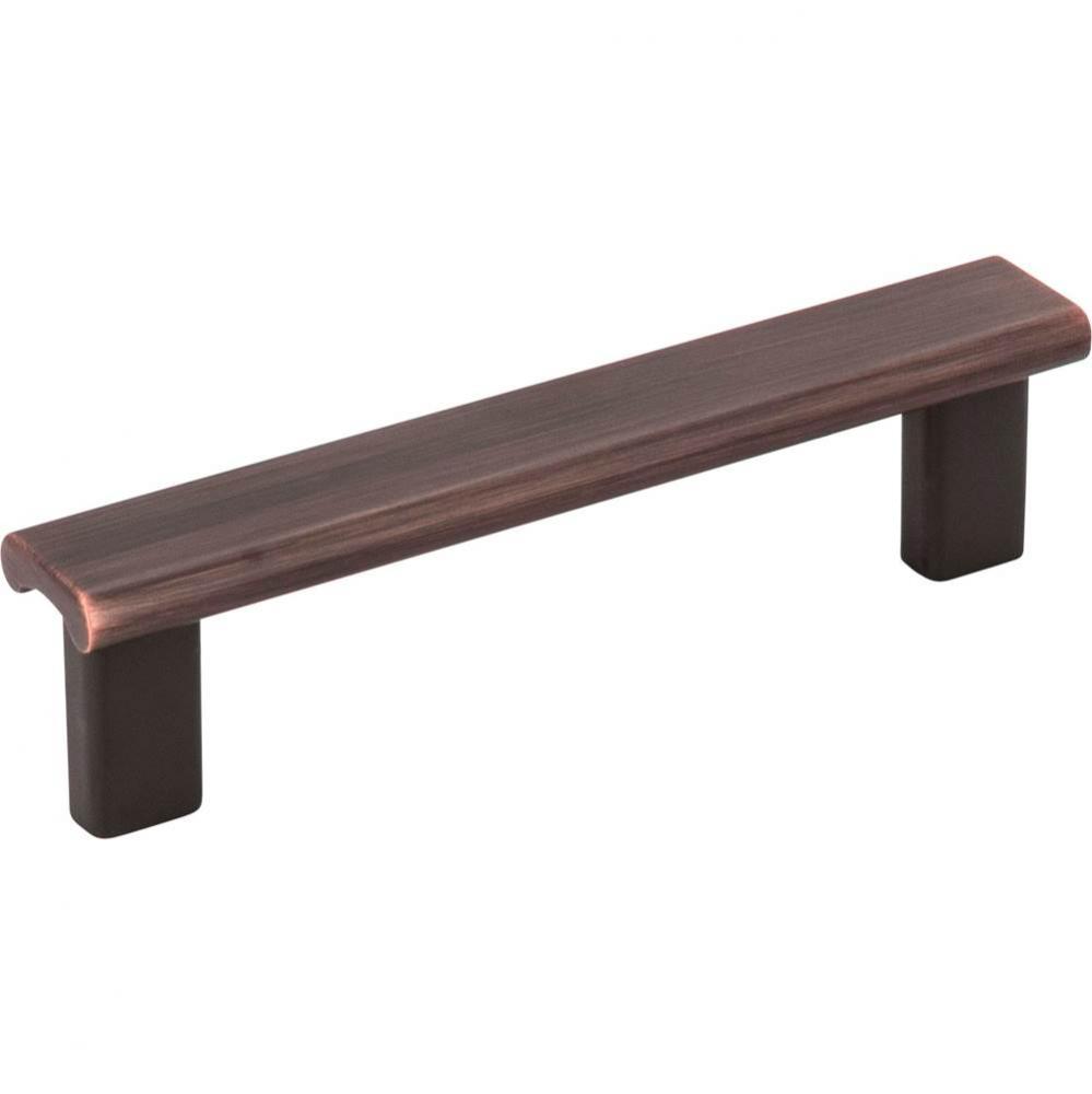96 mm Center-to-Center Brushed Oil Rubbed Bronze Square Park Cabinet Pull