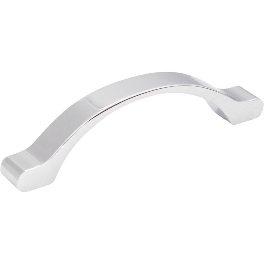 96 mm Center-to-Center Polished Chrome Arched Seaver Cabinet Pull