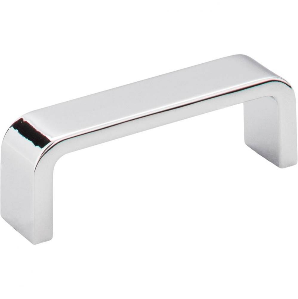 3&apos;&apos; Center-to-Center Polished Chrome Square Asher Cabinet Pull