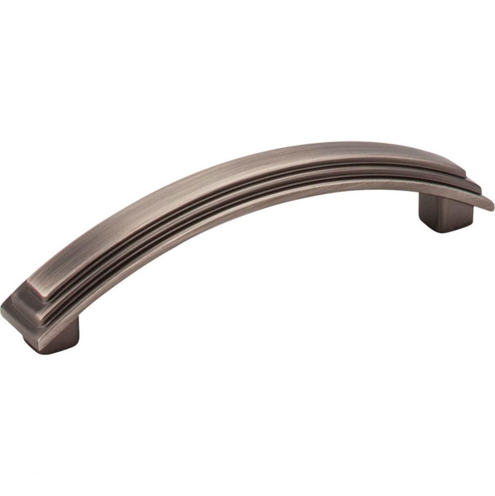 96 mm Center-to-Center Brushed Pewter Arched Calloway Cabinet Pull