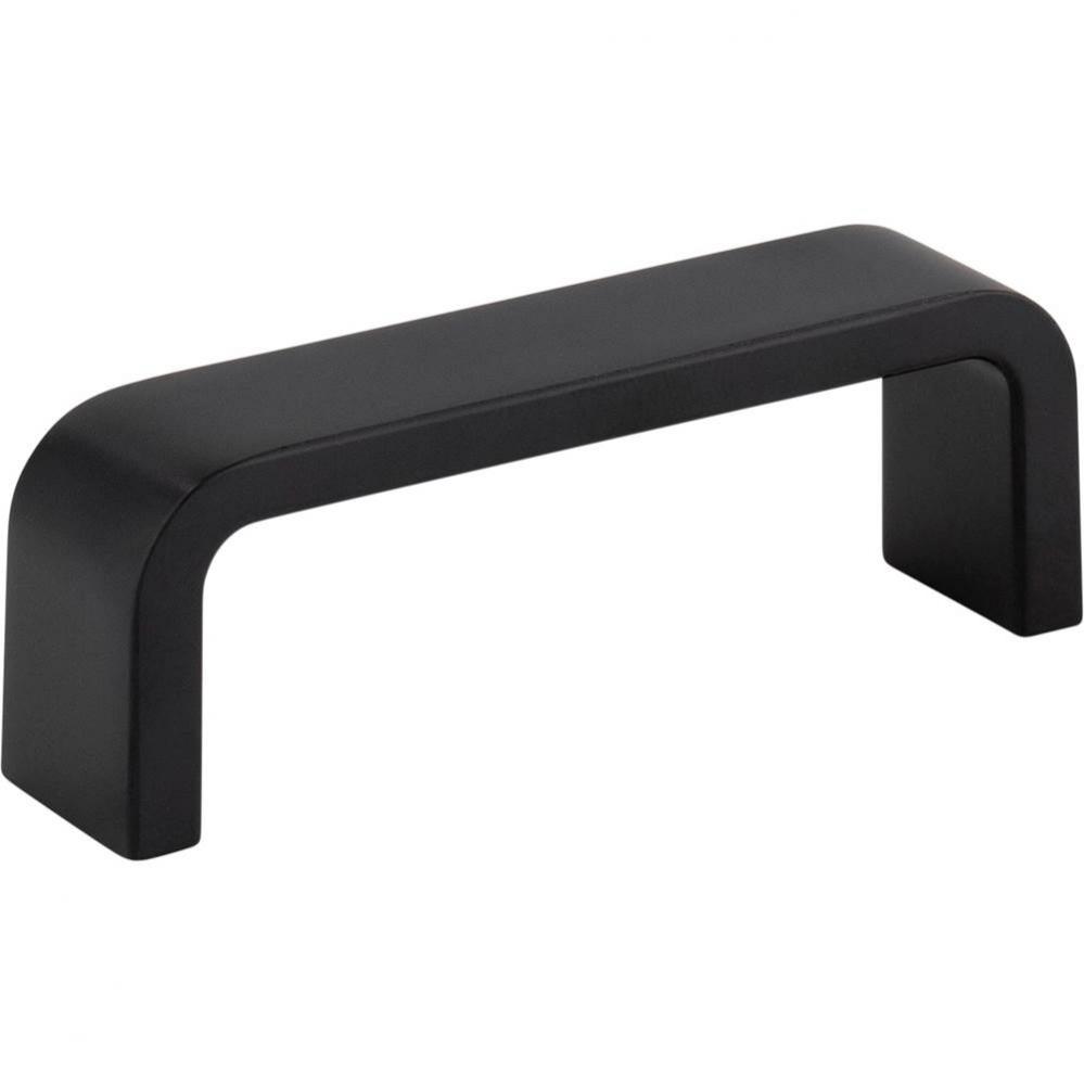 3&apos;&apos; Center-to-Center Matte Black Square Asher Cabinet Pull