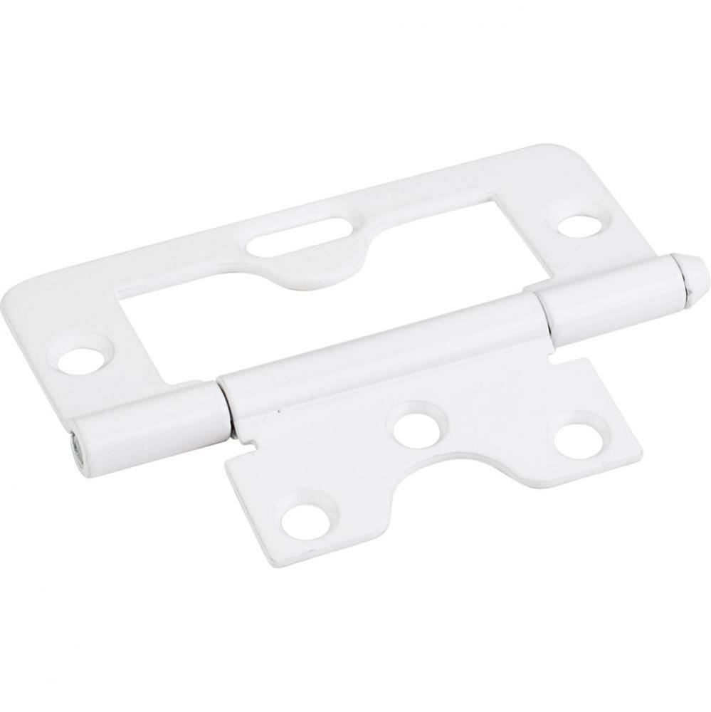 Bright White 3&apos;&apos; Swaged Loose Pin Non-Mortise Hinge with 1 Slot