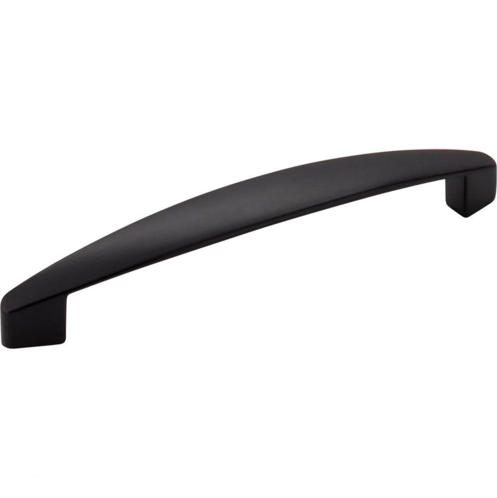 128 mm Center-to-Center Matte Black Asymmetrical Belfast Cabinet Pull