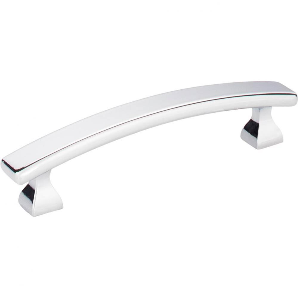 96 mm Center-to-Center Polished Chrome Square Hadly Cabinet Pull