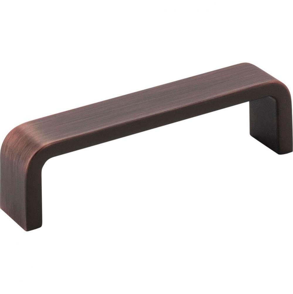 96 mm Center-to-Center Brushed Oil Rubbed Bronze Square Asher Cabinet Pull