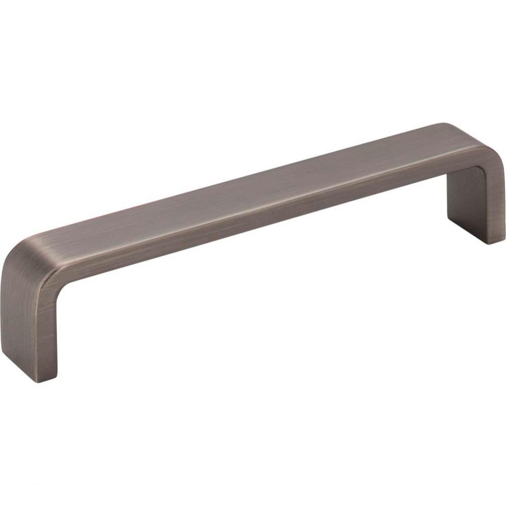 128 mm Center-to-Center Brushed Pewter Square Asher Cabinet Pull