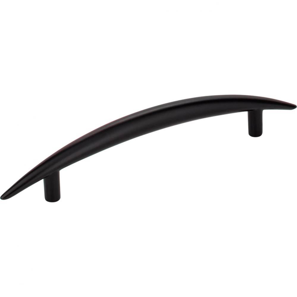 128 mm Center-to-Center Matte Black Arched Verona Cabinet Pull