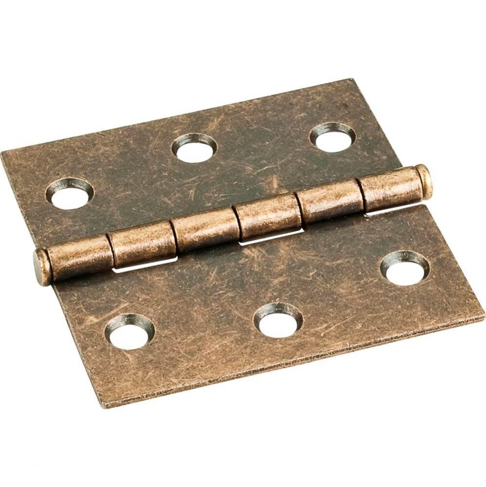 Antique Brass 2-1/2&apos;&apos; x 2-1/2&apos;&apos; Swaged Butt Hinge