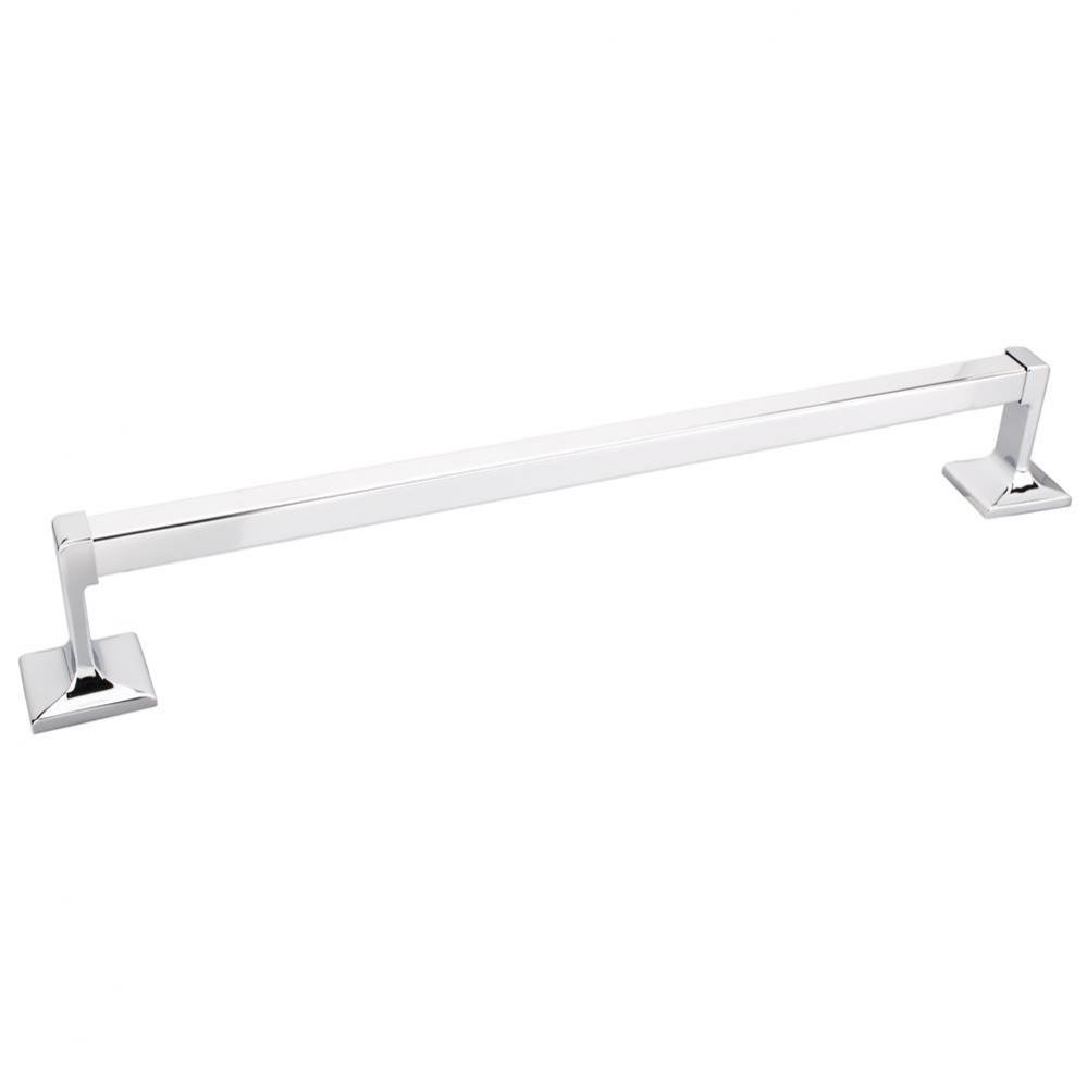 Bridgeport Polished Chrome 18&apos;&apos; Single Towel Bar - Contractor Packed