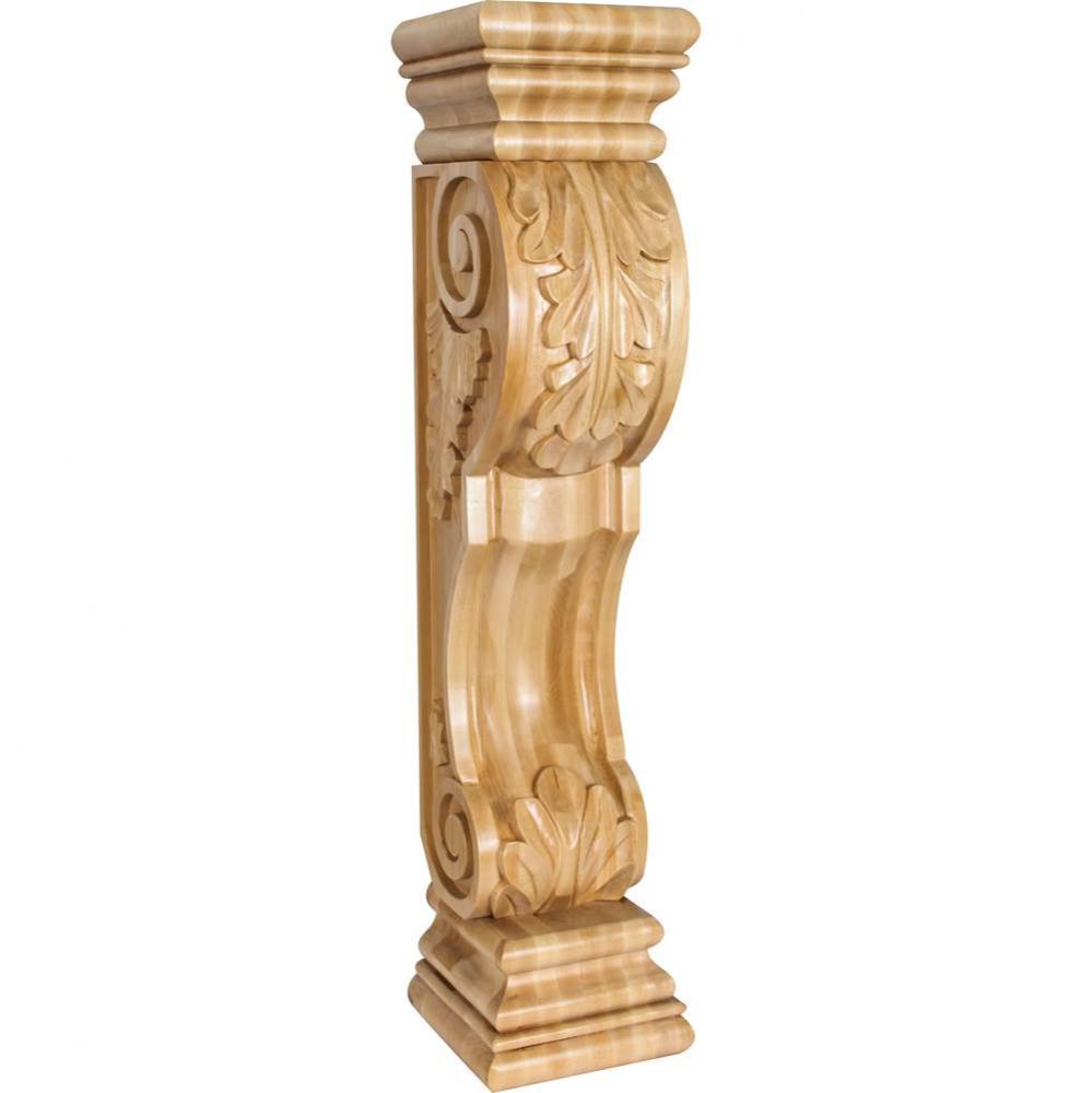 8&apos;&apos; W x 8&apos;&apos; D x 36&apos;&apos; H Rubberwood Acanthus Fireplace Corbel