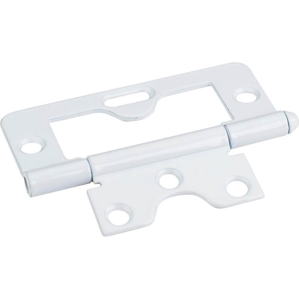 White 3&apos;&apos; Swaged Loose Pin Non-Mortise Hinge with 1 Slot