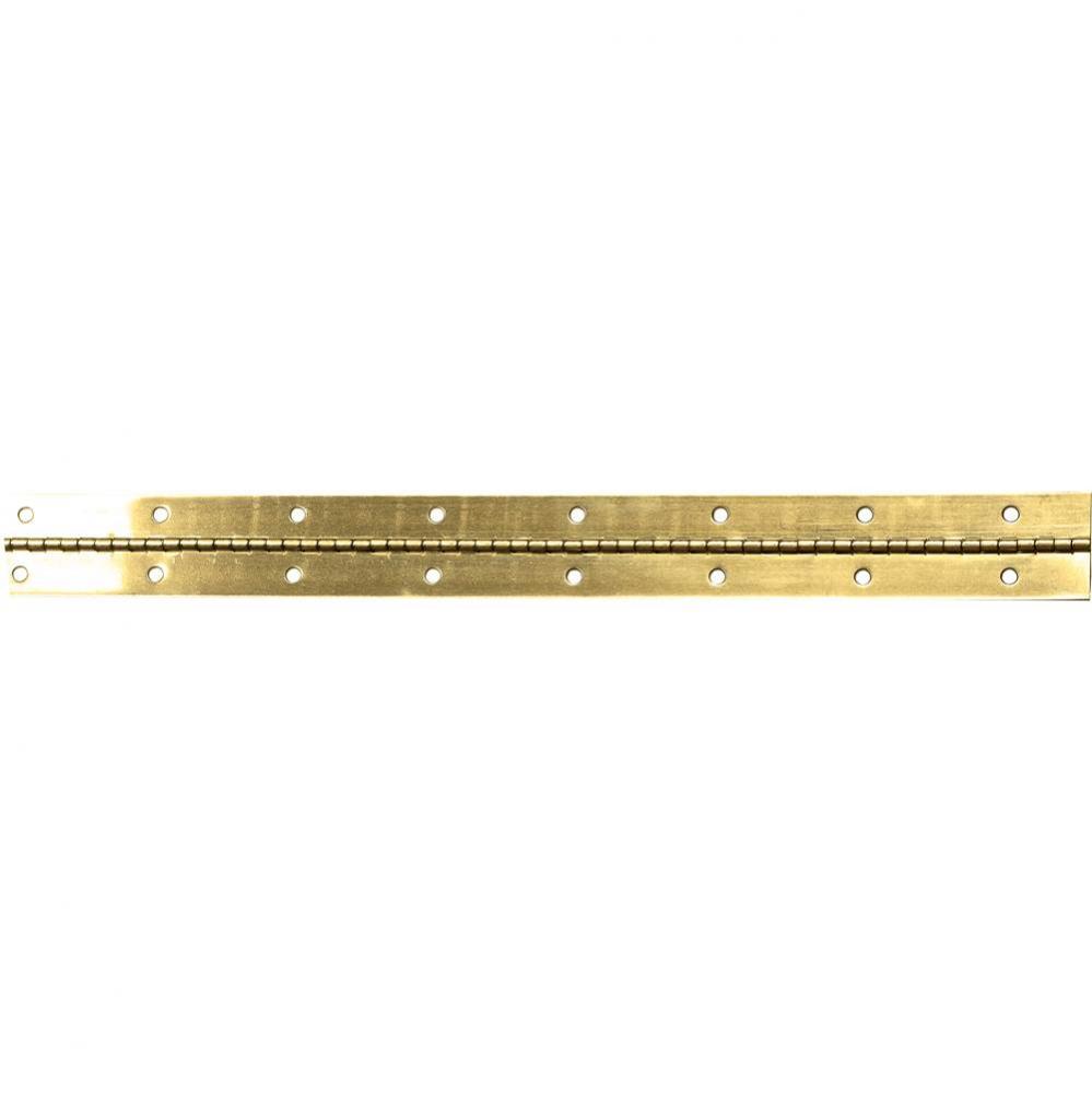 Polished Brass 1-1/2&apos;&apos; 21 Gauge Steel Piano Hinge in 6 ft Length