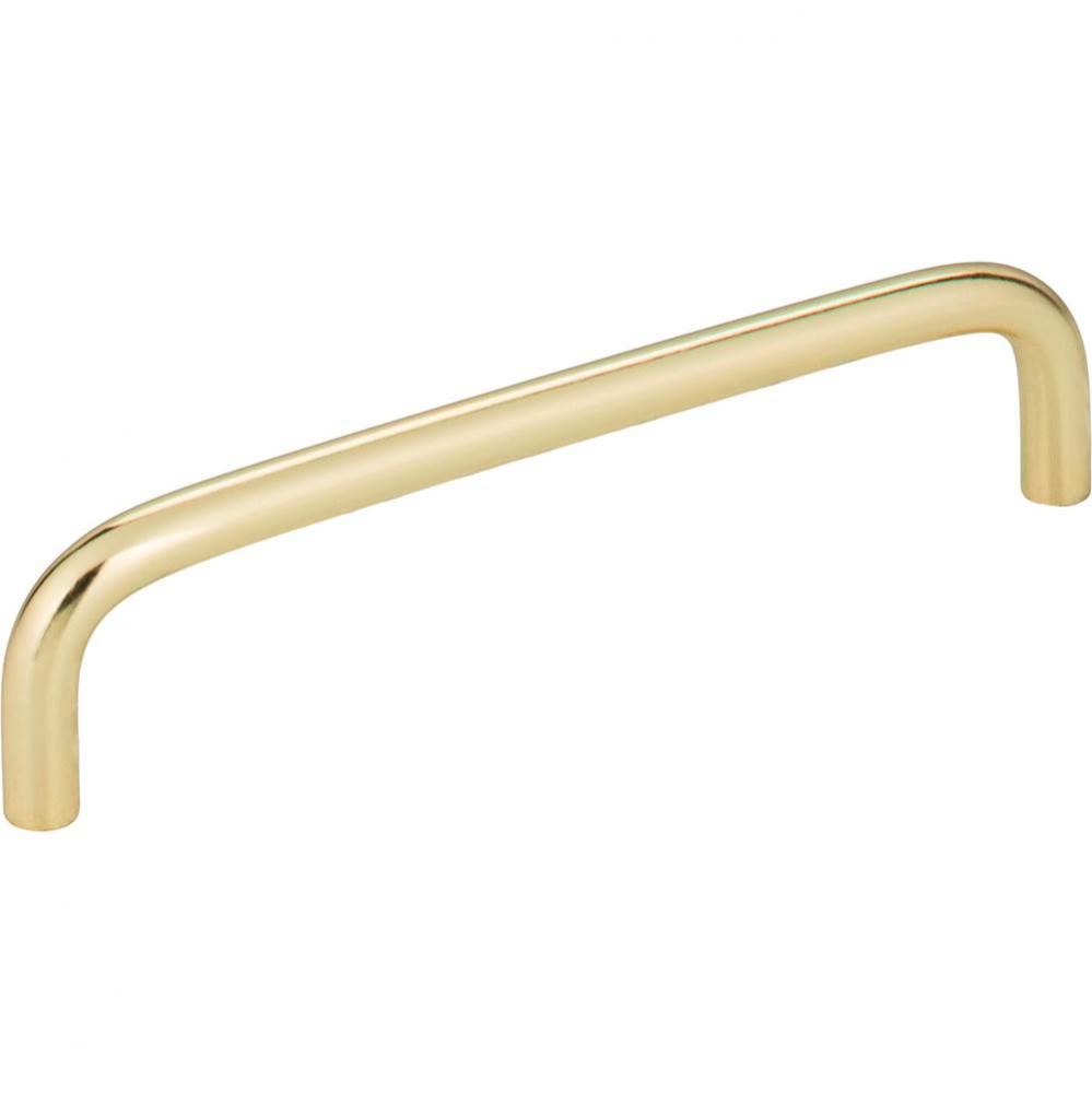 128 mm Center-to-Center Polished Brass Torino Cabinet Wire Pull