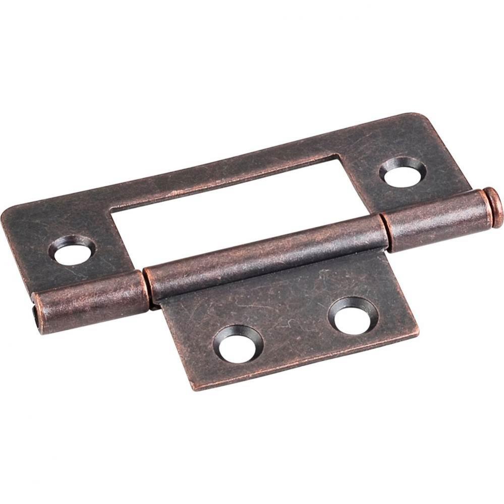 Dark Antique Copper Machined 3&apos;&apos; Loose Pin Non-Mortise Hinge 4 Hole