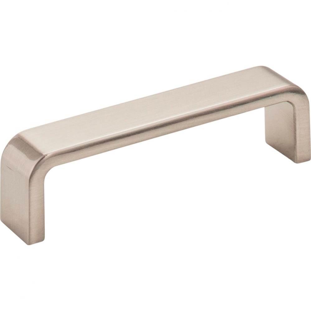 96 mm Center-to-Center Satin Nickel Square Asher Cabinet Pull