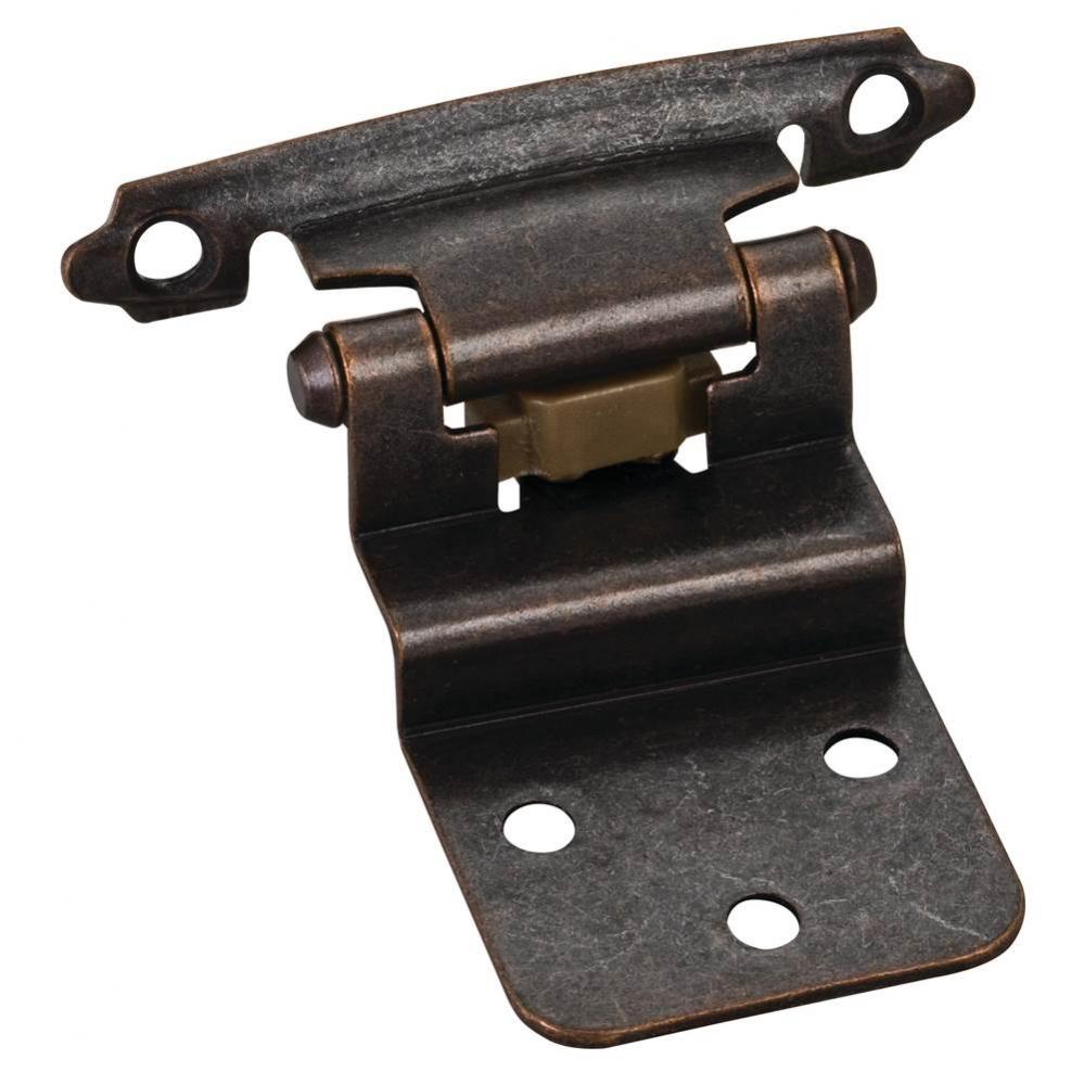 Traditional 3/8&apos;&apos; Inset Hinge with Semi-Concealed Frame Wing - Dark Brushed Antique Copp