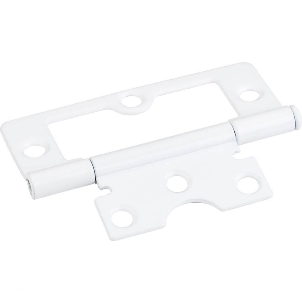 White 3&apos;&apos; Swaged Loose Pin Non-Mortise Hinge with 6 Holes