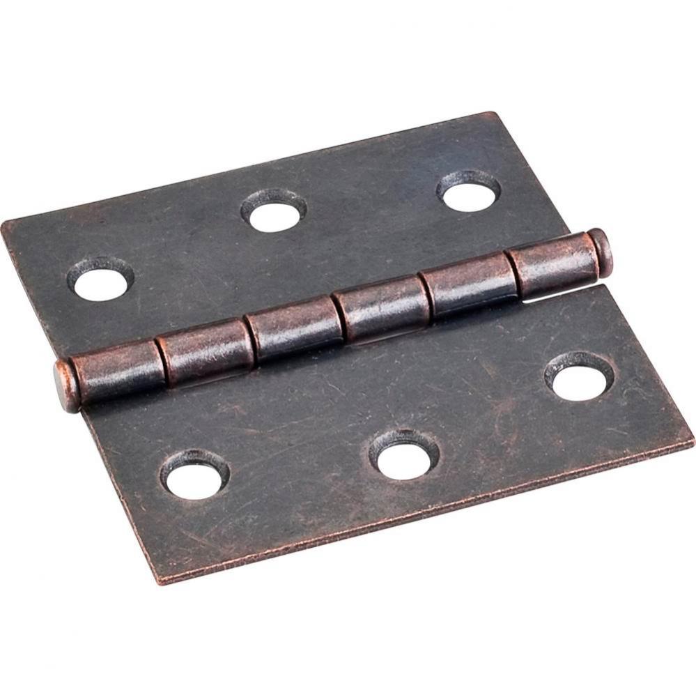 Dark Antique Copper Machined 2-1/2&apos;&apos; x 2-1/2&apos;&apos; Swaged Butt Hinge