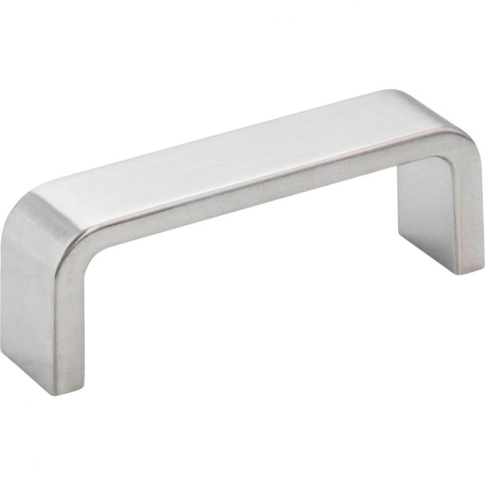 3&apos;&apos; Center-to-Center Brushed Chrome Square Asher Cabinet Pull