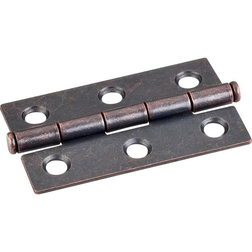 Dark Antique Copper Machined 2-1/2&apos;&apos; x 1-1/2&apos;&apos; Single Half Swaged Butt Hinge