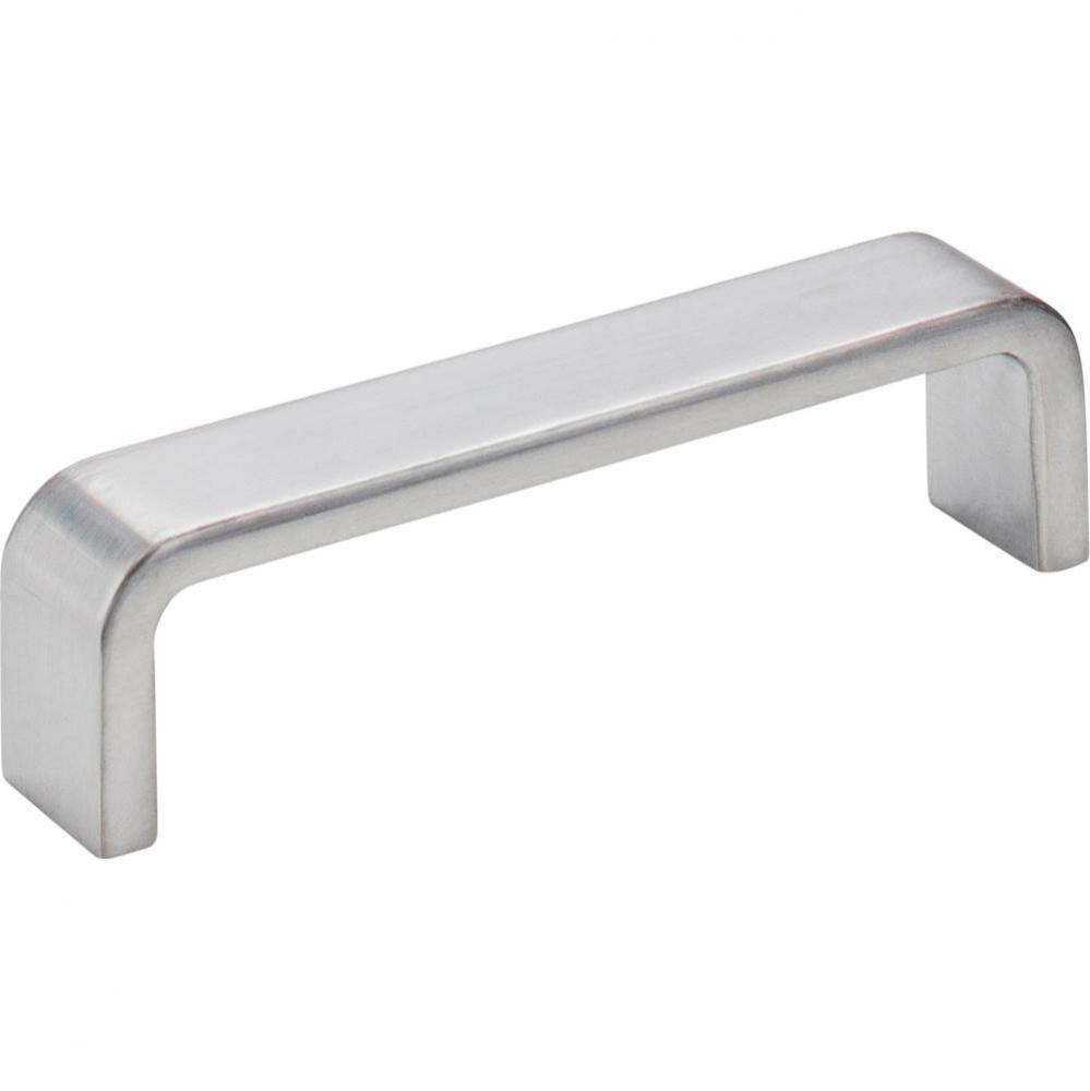 96 mm Center-to-Center Brushed Chrome Square Asher Cabinet Pull