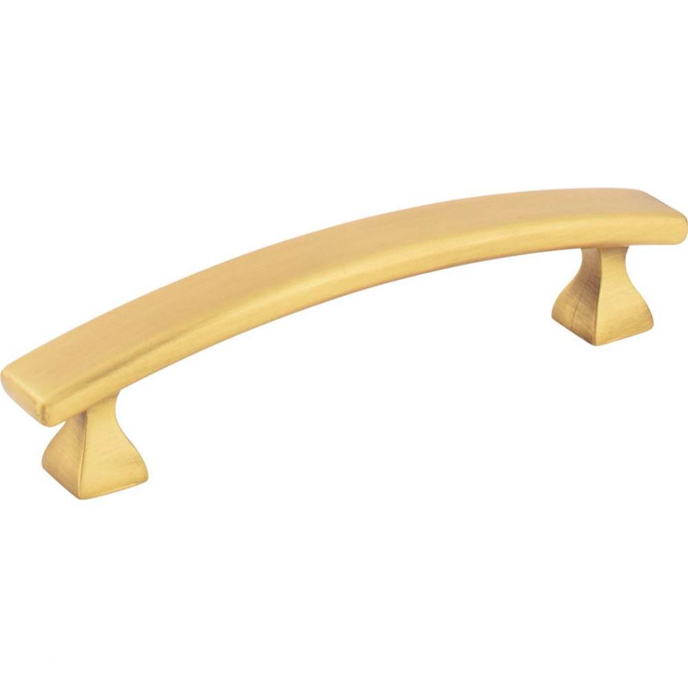 96 mm Center-to-Center Brushed Gold Square Hadly Cabinet Pull