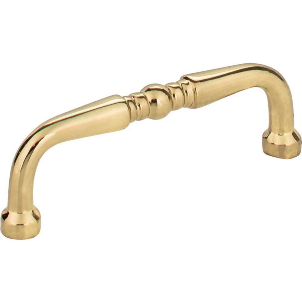 3&apos;&apos; Center-to-Center Polished Brass Madison Cabinet Pull