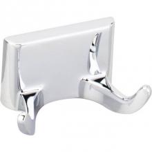 Hardware Resources BHE1-02PC - Bridgeport Polished Chrome Double Robe Hook  - Contractor Packed
