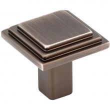Hardware Resources 351BNBDL - 1-1/8'' Overall Length Brushed Pewter Square Calloway Cabinet Knob