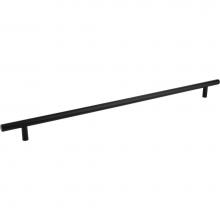 Hardware Resources 494SSMB - 416 mm Center-to-Center Hollow Matte Black Stainless Steel Naples Cabinet Bar Pull