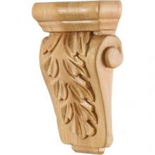 Hardware Resources CORP-2MP - 3-5/8'' W x 1-1/2'' D x 5-1/2'' H Maple Acanthus Corbel