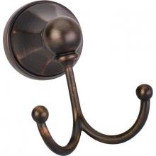 Hardware Resources BHE3-02DBAC - Newbury Brushed Oil Rubbed Bronze Double Robe Hook  - Contractor Packed