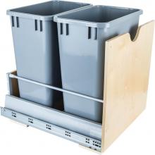 Hardware Resources CAN-MDB35G - Preassembled 35 Quart Double Pullout Waste Container System