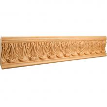 Hardware Resources HCM10CH - 7/8'' D x 4-3/4'' H Cherry Acanthus Hand Carved Moulding